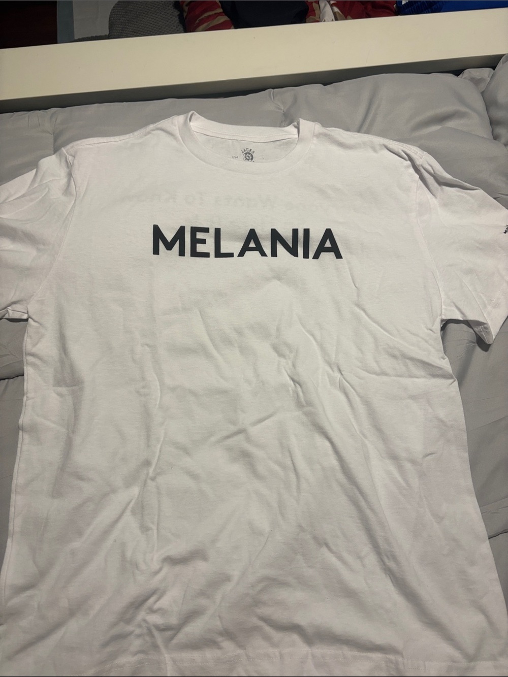 Melania White Graphic Crew Neck T-Shirt